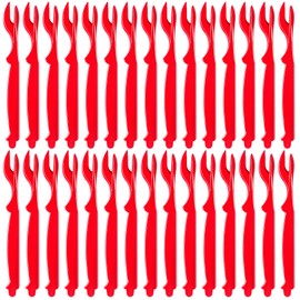30Pcs Crab Legs Crackers, Crackers Picks Tools Crab Crackers and Tools for Lobster Crab Crayfish, Easy Opener Shellfish Picks Knife, Seafood Tools,Red