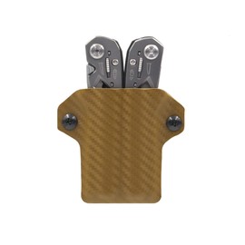 Clip & Carry Kydex Multitool Sheath for The Gerber Suspension - Made in USA - Multi Tool Sheath Holder Holster - Carbon Fiber Brown