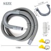 Universal Washing Machine Hose, 1.5/2/2.5/3/4/5/6 m Drain Hose Extension for