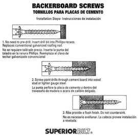 Backerboard Screws 1-1/4" Box of 200
