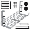 ZEGBI Under Desk Cable Management Tray - No Drilling Large