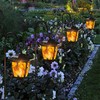 Dynaming 4 Pack Solar Flame Hanging Lights Outdoor, Halloween Solar