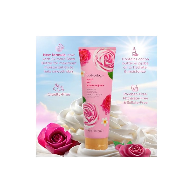 Bodycology Crema Corporal de Karité, Sweet Love, 8 oz