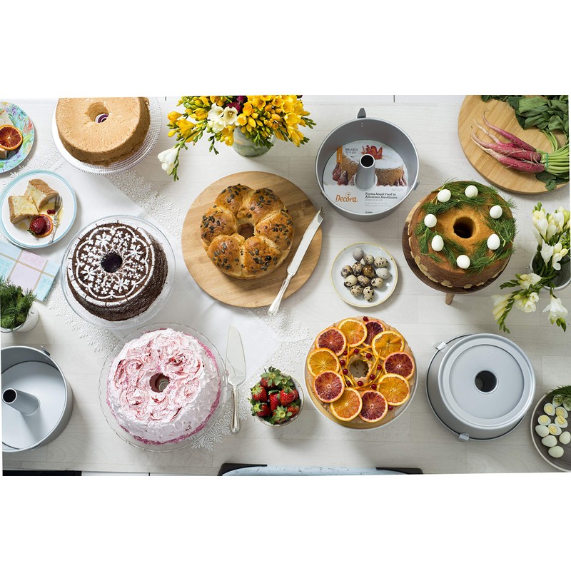 Decora 25 cm Angel Food Pan, Aluminium, Silber