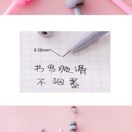 Cartoon Animal Pens Ink Pens Gel Pen Writing Pens Neutral Pens School Office Supplies Kids Gifts 0.38mm Ball Point Color cat Pens, pink rabbit Pens, white pig Pens 8Pack1