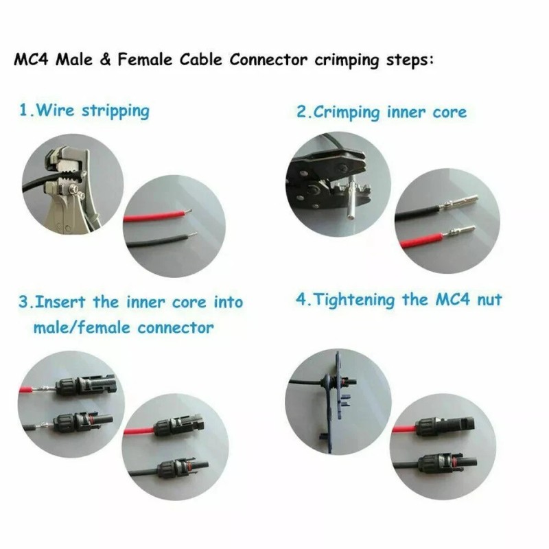 Solar 10 Pairs NEW Male + Female Fits MC4 Connector