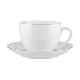 Maxwell & Williams White Gold Cup & Saucer 260ML Gold Set of 4