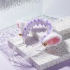 猫耳 カチューシャ コスチューム用小物 lolita風 フリルカチューシャ 鈴付き ロリータ コスプレ (ホワイトパープル)