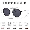 Pro Acme Double Bridge Round Polarized Sunglasses for Women Men