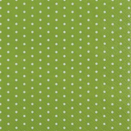 FASHION FOR HOME Home Fashion Cocktail Napkin Mini Dots Light Green 25 x 25 cm, Green, One Size
