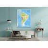 South America Physical Map - 23.3 x 16.5 Inches -