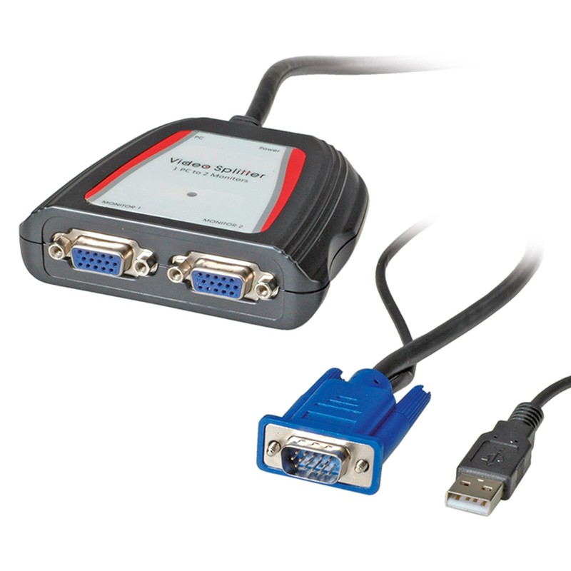 Value Portable 2 Way VGA Video Splitter