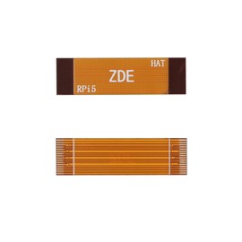 ZDE Pack of 2 FPC FFC Flexible Ribbon Cable 16-Pin 0.5 mm Pitch 30 mm Flexible Flat Cable Compatible with Raspberry Pi 5 PCIe to M.2 Key-M NVMe SSD Adapter PCIe Peripheral Card