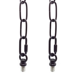 ECUDIS 6 Feet Pendant Light Fixture Chain, Lighting Hanging Chain Extension with Connection Locks, Heavy Duty Lighting Chain Replacement for Chandelier, Plants, Fruit Basket (6 Feet Oil Rubbed Bronze)