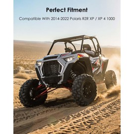 2" UTV Receiver Hitch Fits for Polaris RZR XP/XP 4 1000 XP1000 2014-2022, Heavy Duty Steel UTV Hitch Receiver with Tie Down Bed Anchors and Hitch Pin Clip, Bolt-on Installation