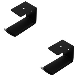 Gatuida 2 Sets Metal Hanger Earphone Stand Earphone Display Headphone Clamp Hook Desk Headphone Hanger Headset Clip Holder Purse Hook Desk Stand Stick-on Hanger Glue Rack Wall-Mounted Iron