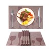 ASYOUWISH Set of 6 PVC Kitchen Table Place Mats, Non-Slip