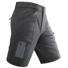 TACVASEN Cargo Shorts Men Work Tactial Shorts Quick Dry Hiking Shorts Outdoor Summer Camping Shorts with Pocket Dark Grey,38