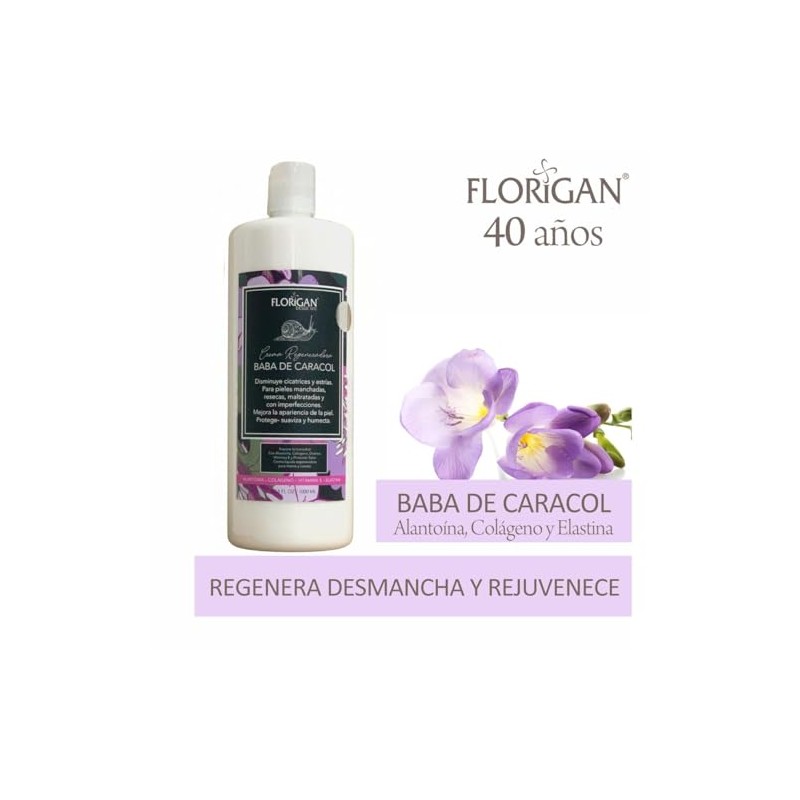 FLORIGAN CREMA DE BABA CARACOL 1000 ML.