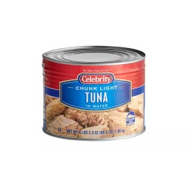 Prima 6 Case Canned Chunk Light Tuna Packed in Water Bulk Supply Kosher 66.5 oz.