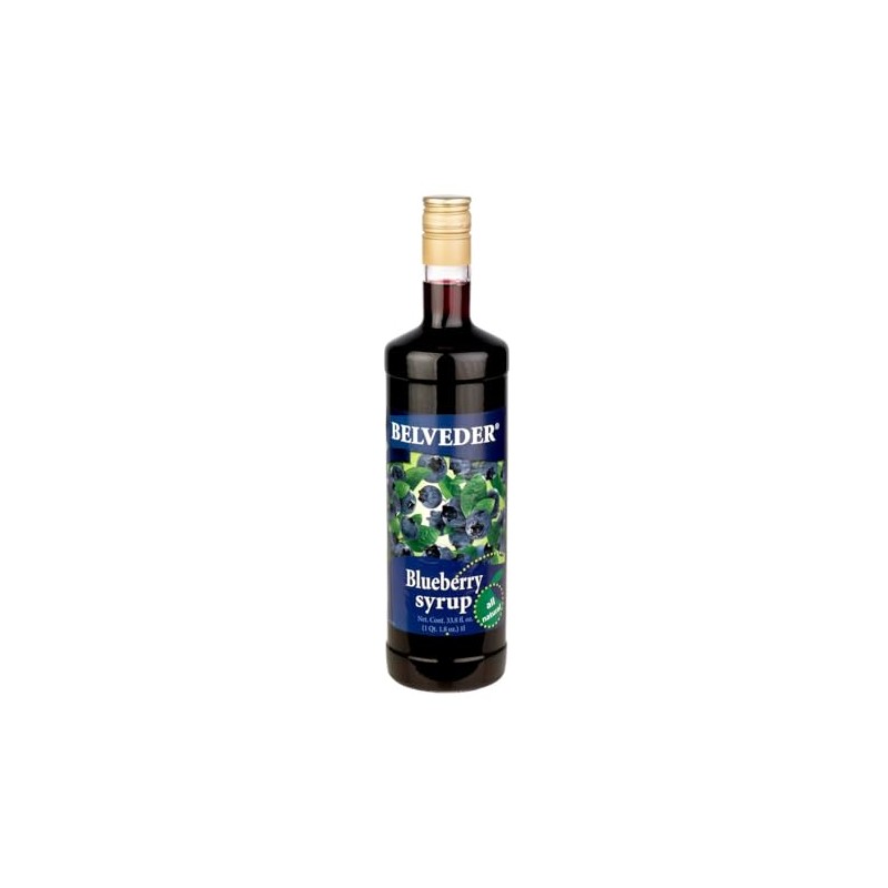 Belveder Syrup, 33.8 fl oz (Large, Blueberry)