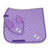 Generic Horse Dressage Saddle Pad Set with Matching Ear Bonnet