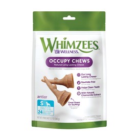 WHIMZEES by Wellness Occupy Antler Natural Dental Chews for Dogs, Long Lasting Treats, Grain-Free, Freshens Breath, Small Breed, 24 count