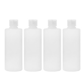 4 Pieces 200ml Travel Bottles Empty Refillable Squeeze Bottle with Flip Top Clear Plastic Bottles for Makeup Cosmetic Toiletries Bottles for Travel Shampoo Lotion