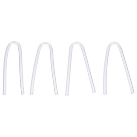 UKCOCO BTE Ear Shape Hearing Aid Tubes - Pack of 4 Transparent Tube Interchangeable Bte Hearing Aid Ear Shape Tube PVC Hose Ear Shape Tube for Hearing Aid Ear Shape DIY