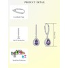 JIWOY Pear Shape Gemstone Earrings Sterling Silver Women's Dangle Earrings