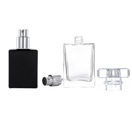 Gyaxiang 6 Pcs 30ml Glass Atomizer Perfume Bottle,Refillable Empty Perfume Spray Bottles Dispenser for Travel,Portable Perfume Bottle Fine Mist Spray Containers for Essential Oil Fragrance (Black)