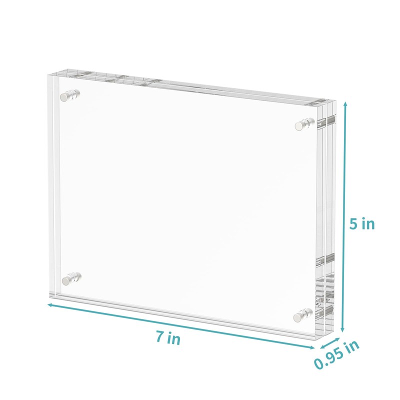 HIIMIEI Acrylic Picture Frame, 13 x 18 cm, Magnetic Photo