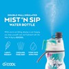 O2COOL Mist 'N Sip Misting Water Bottle 2-in-1 Mist And