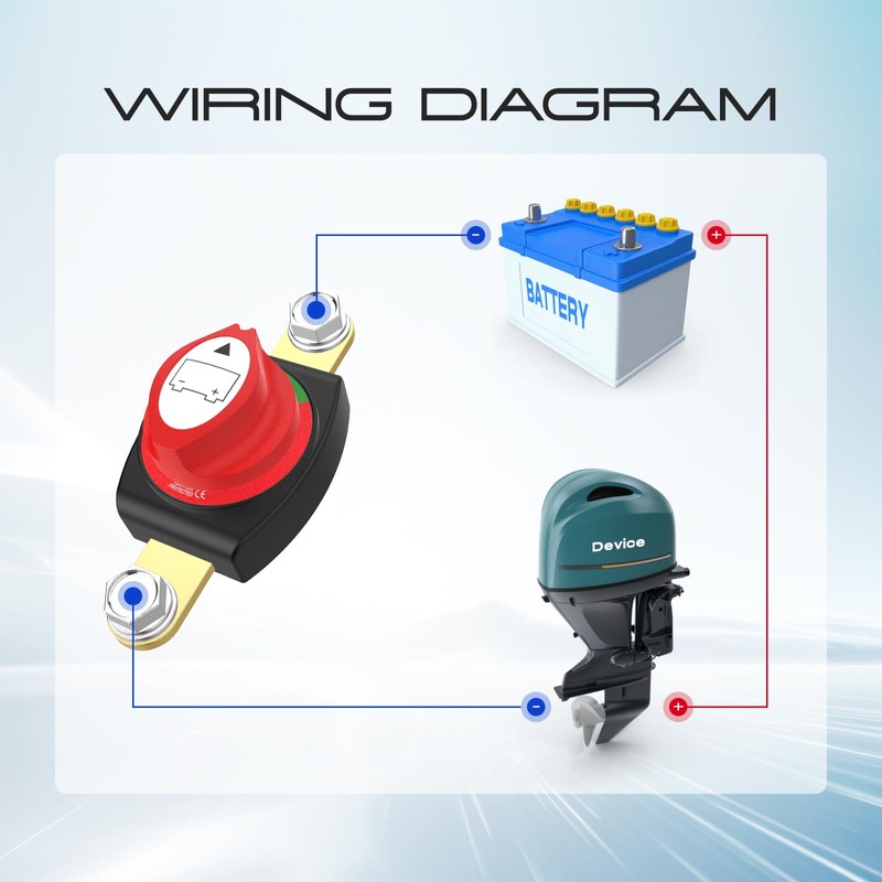 Side Post Battery Disconnect Switch, CNAODUN Battery Cut Off Switch