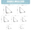 Triangle Cookie Cutters Set, 7PCS Stainless Steel Kitchen Baking Tools