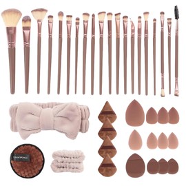 Lumbor37 Brochas de Maquillaje Profesional de Viaje, 40 Piezes Brochas para Maquillaje con Esponja, Brochas Maquillaje Profesional y Herramientas...  