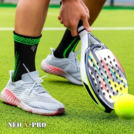 NEO X-PRO Ankle Brace with Compression - Ankle Brace Sports for Right and Left - Women Men - Football Running - Ankle Support (Green, M)