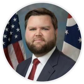 Kiwi Gifts JD Vance Meme Bloated Face - 10 Pack Circle Stickers 3 Inch - Political Humor