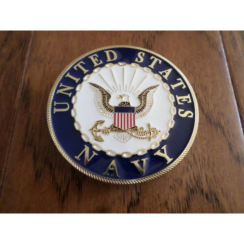 U.S NAVY AUTOMOBILE GRILL BADGE ALL WEATHER EMBLEM AUTO HOME
