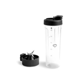 Springlane To-Go Mixing Bottle with Mixing Lid and Drinking Lid for Hanno High Performance Blender, Anthracite, Dishwasher Safe