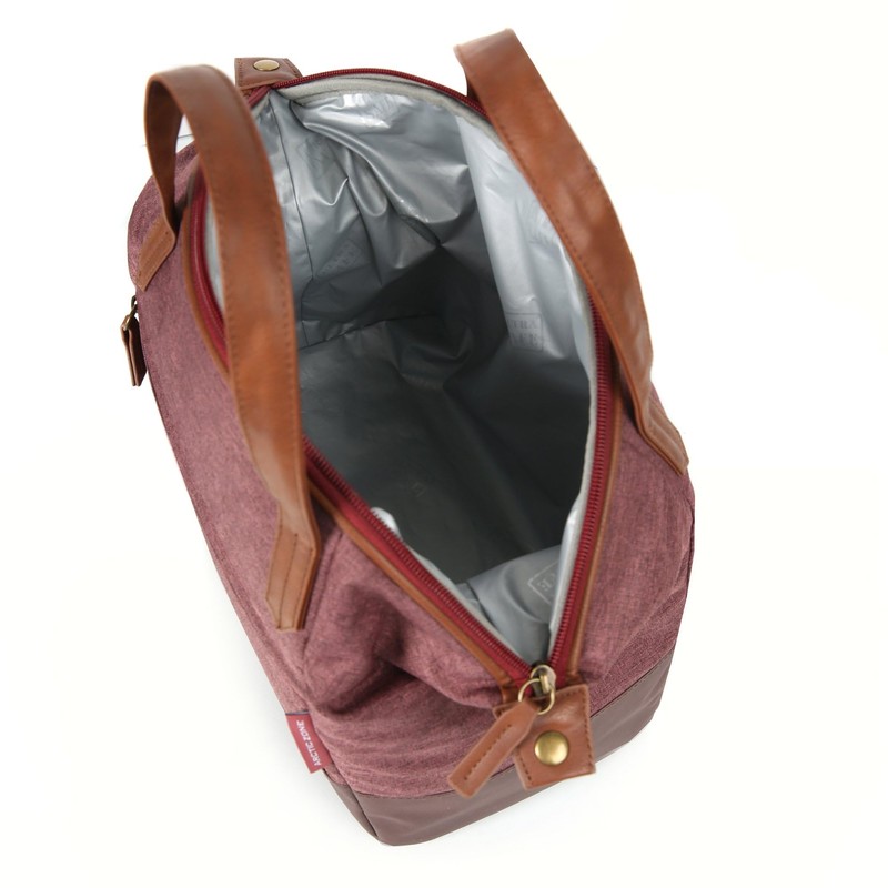 Arctic Zone Heathered Eco Lunch Bag Tote - Wine Red,