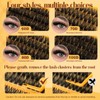 QUEWEL Cluster-Lashes-Kit, 320PCS Lash Extension Kit Mixed Length 10-16mm Thick