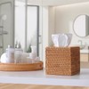 Set of 2 pcs Woven Rattan Square Tissue Box Holder