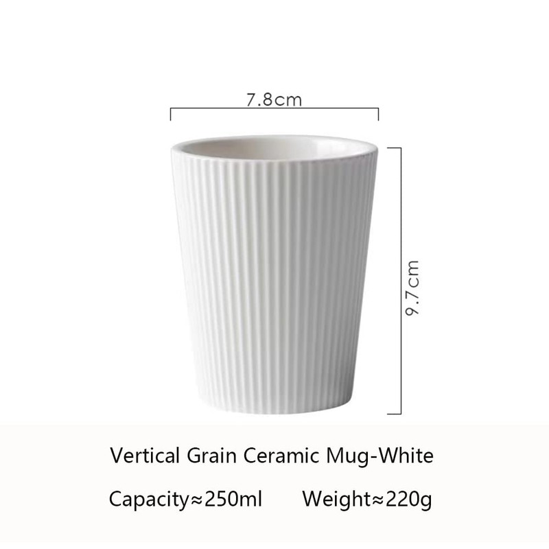 Simple vertical pattern ceramic wash cup couple mouthwash cup hotel