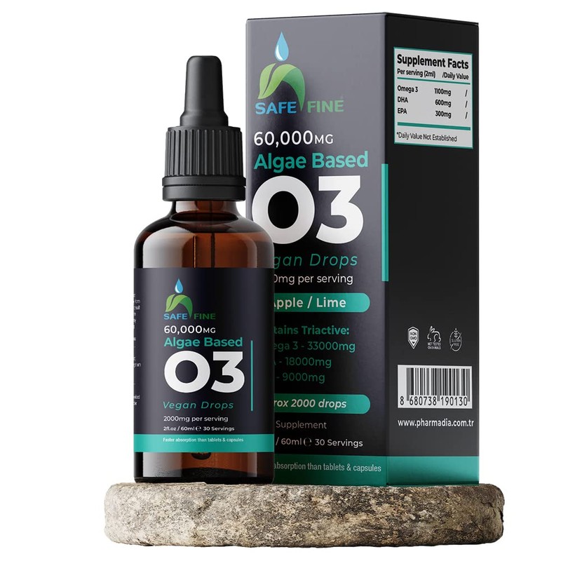 safefine SafeFine Omega 3 Liquid Vegan Drops - DHA from