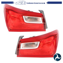 labworkauto For 2016-2020 Chevy Malibu Outer Tail Lights Rear Brake Lamps Left & Right Pair