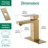 VOTON Brushed Gold Bathroom Faucet, Modern Bathroom Faucet 1 Hole,