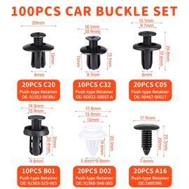 Bangbobi Car Mounting Clips – 105 Pieces Including Expansion Rivets Plastic & Car Tool Set for Most Car – Plastic Screws & Car Clips for Most Car by