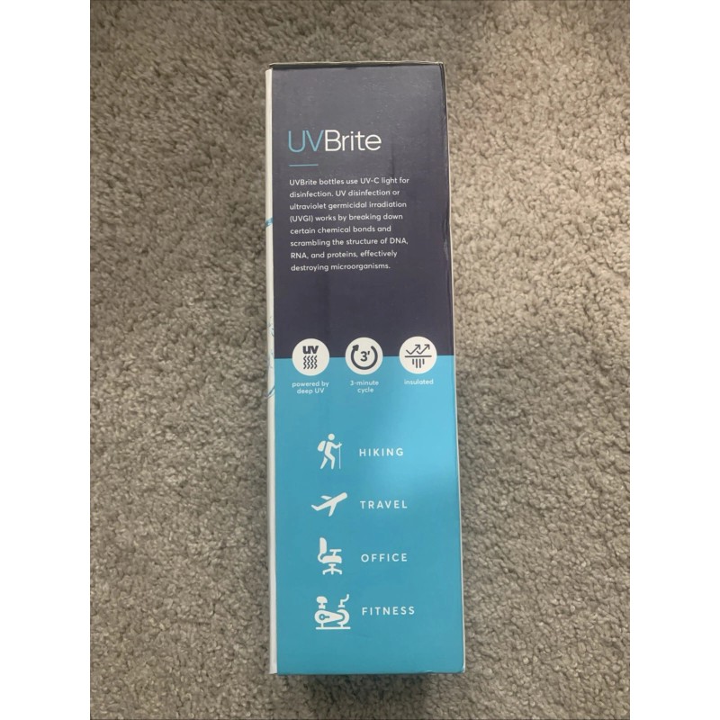 UVBrite TT-B02 96991-CHN-1 Self Cleaning Water Bottle Sterilization 18.6 Oz