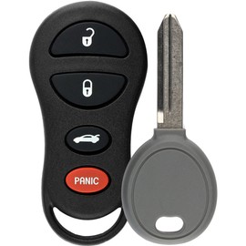 KeylessOption Keyless Remote Fob Uncut Ignition Car Key for Jeep Liberty, Stratus, Intrepid GQ43VT17T, 04602260